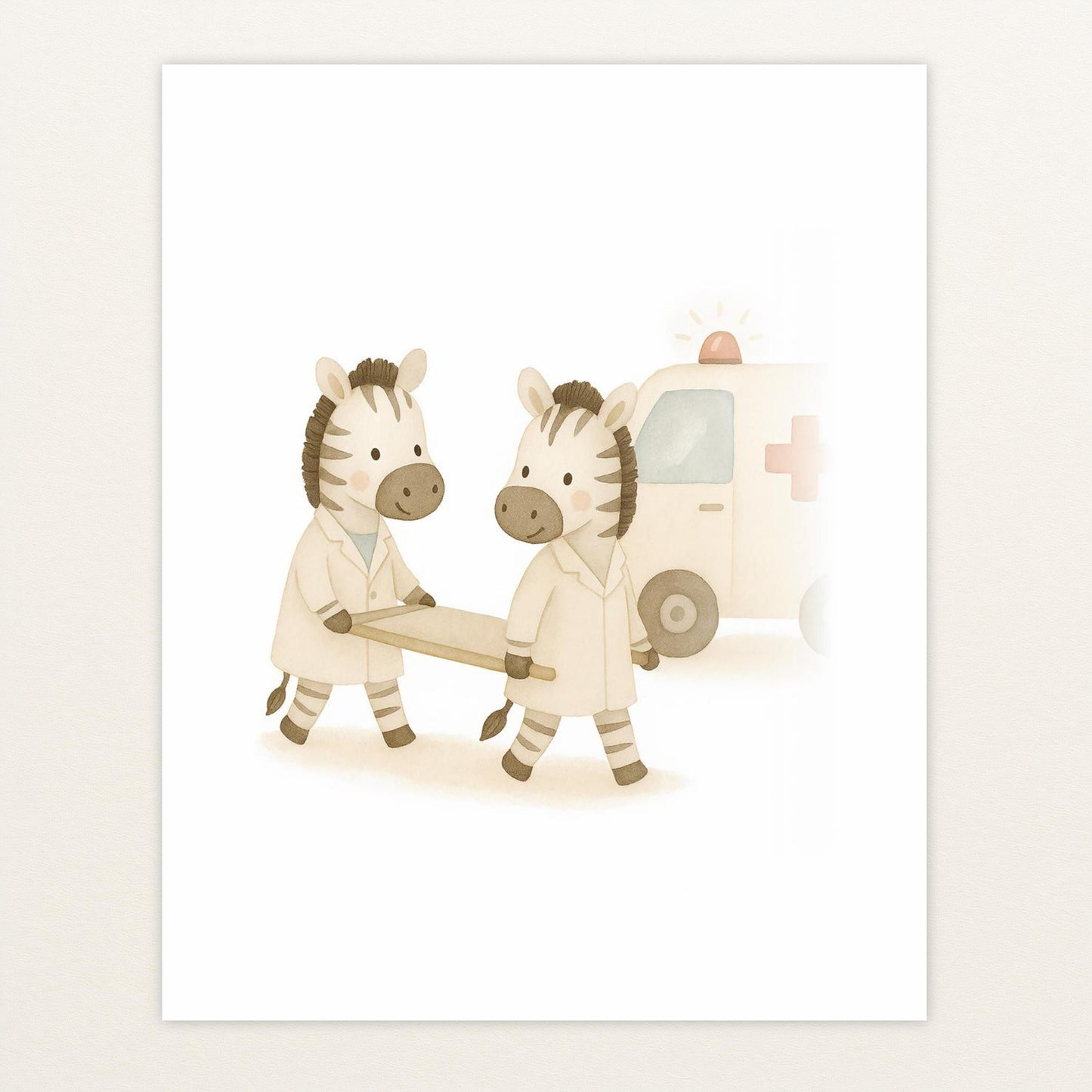Zinni das Zebra - Motiv: "Krankenwagen" Poster von tinylearner