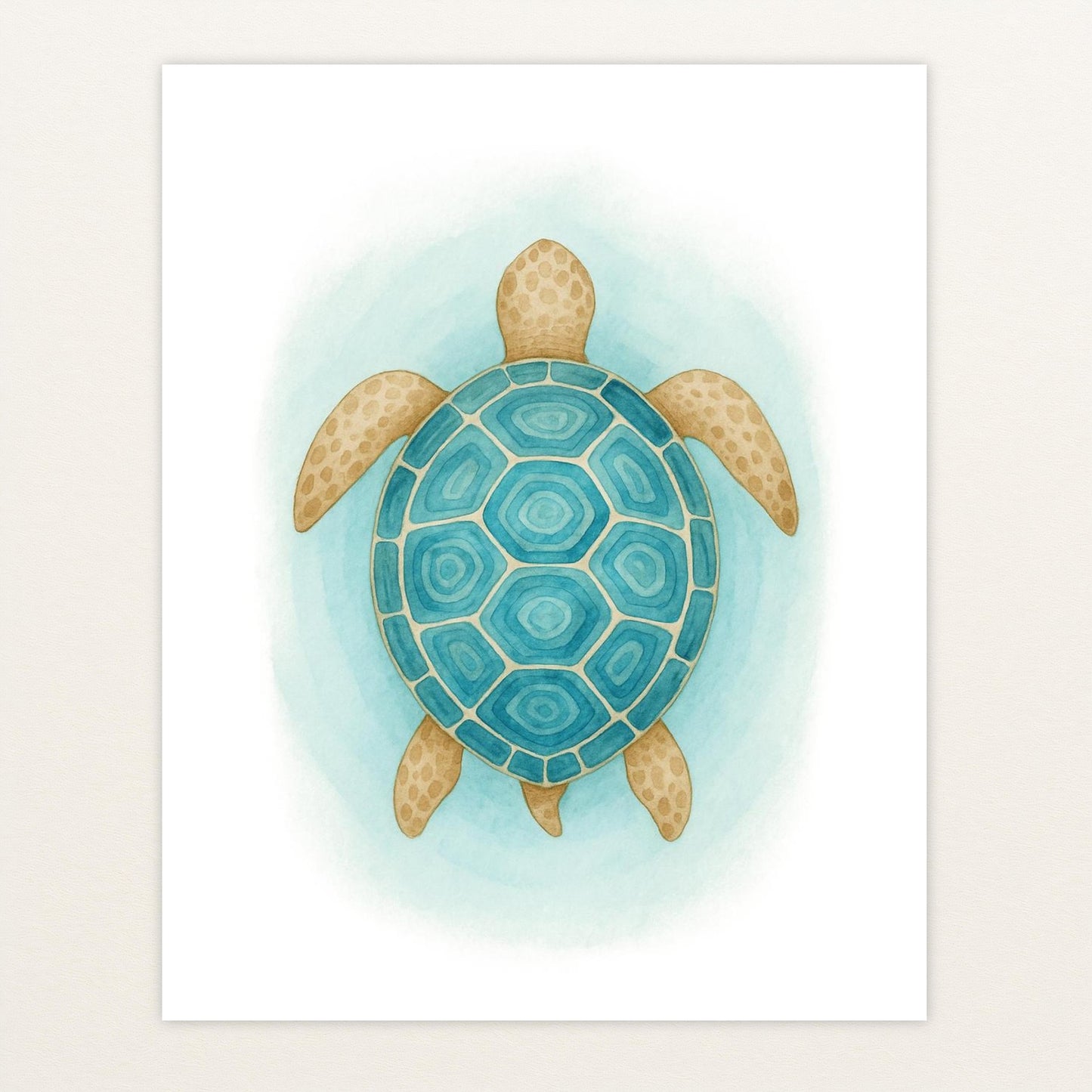 Sora die Schildkröte - Motiv: "Treiben" Poster von tinylearner