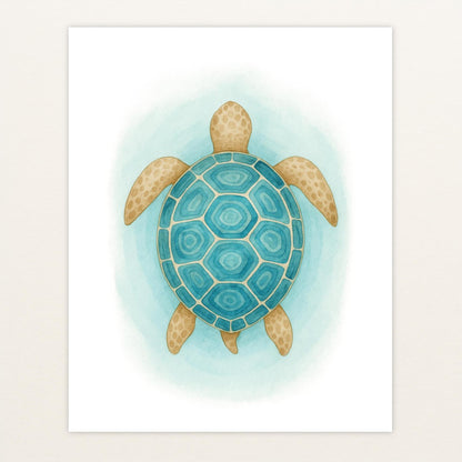 Sora die Schildkröte - Motiv: "Treiben" Poster von tinylearner