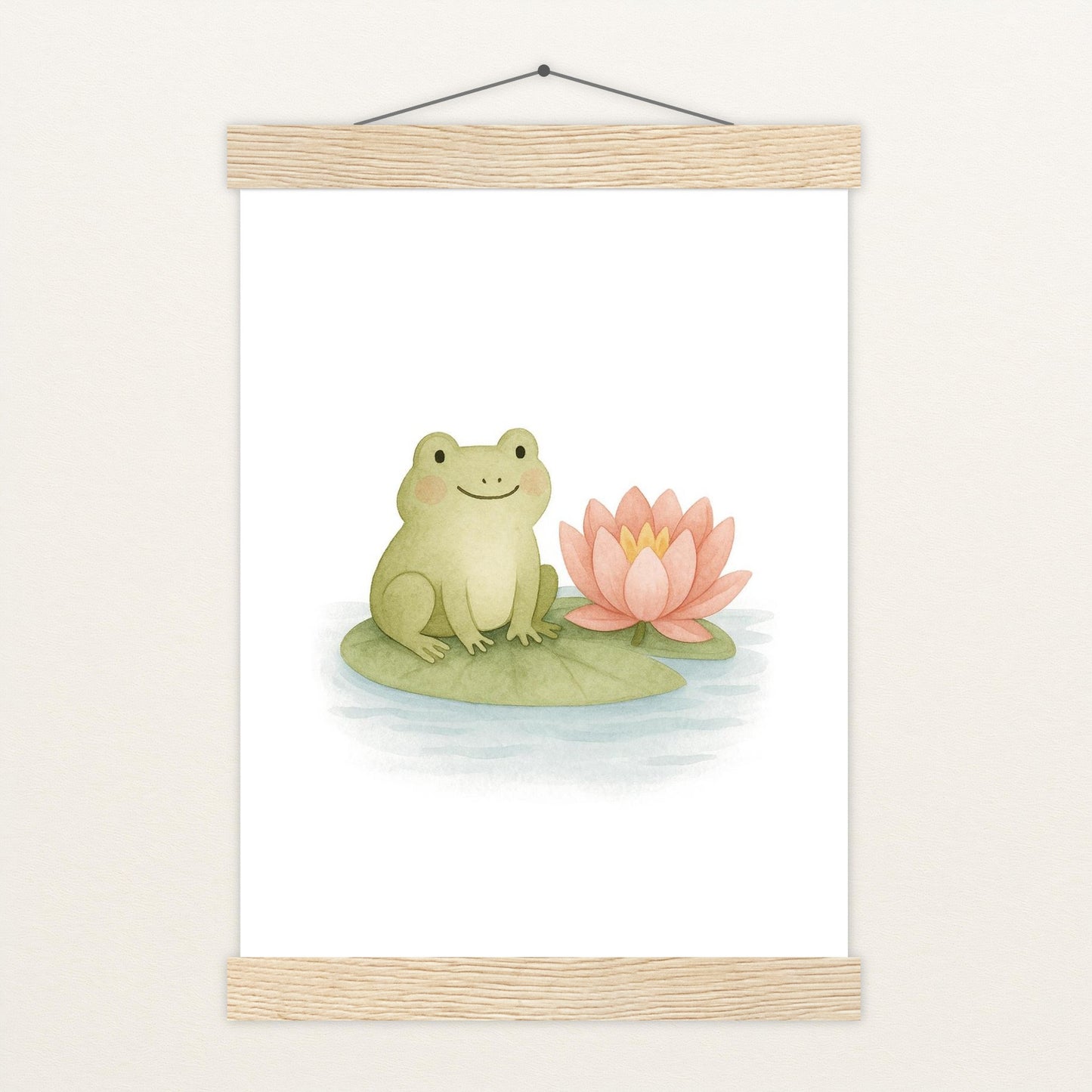 Flocke der Frosch Poster mit Leisten von tinylearner