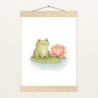 Flocke der Frosch Poster mit Leisten von tinylearner