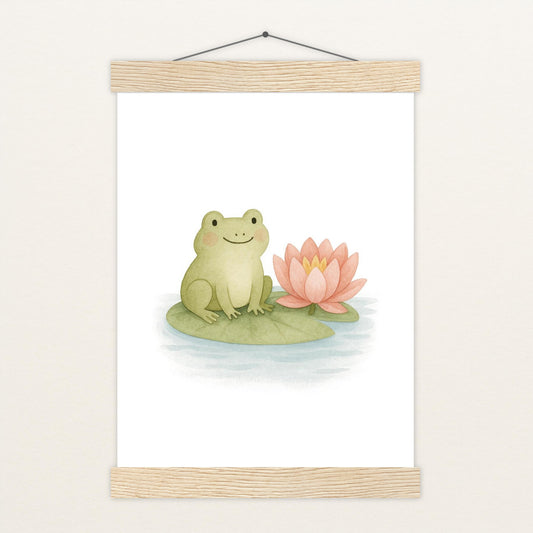 Flocke der Frosch Poster mit Leisten von tinylearner