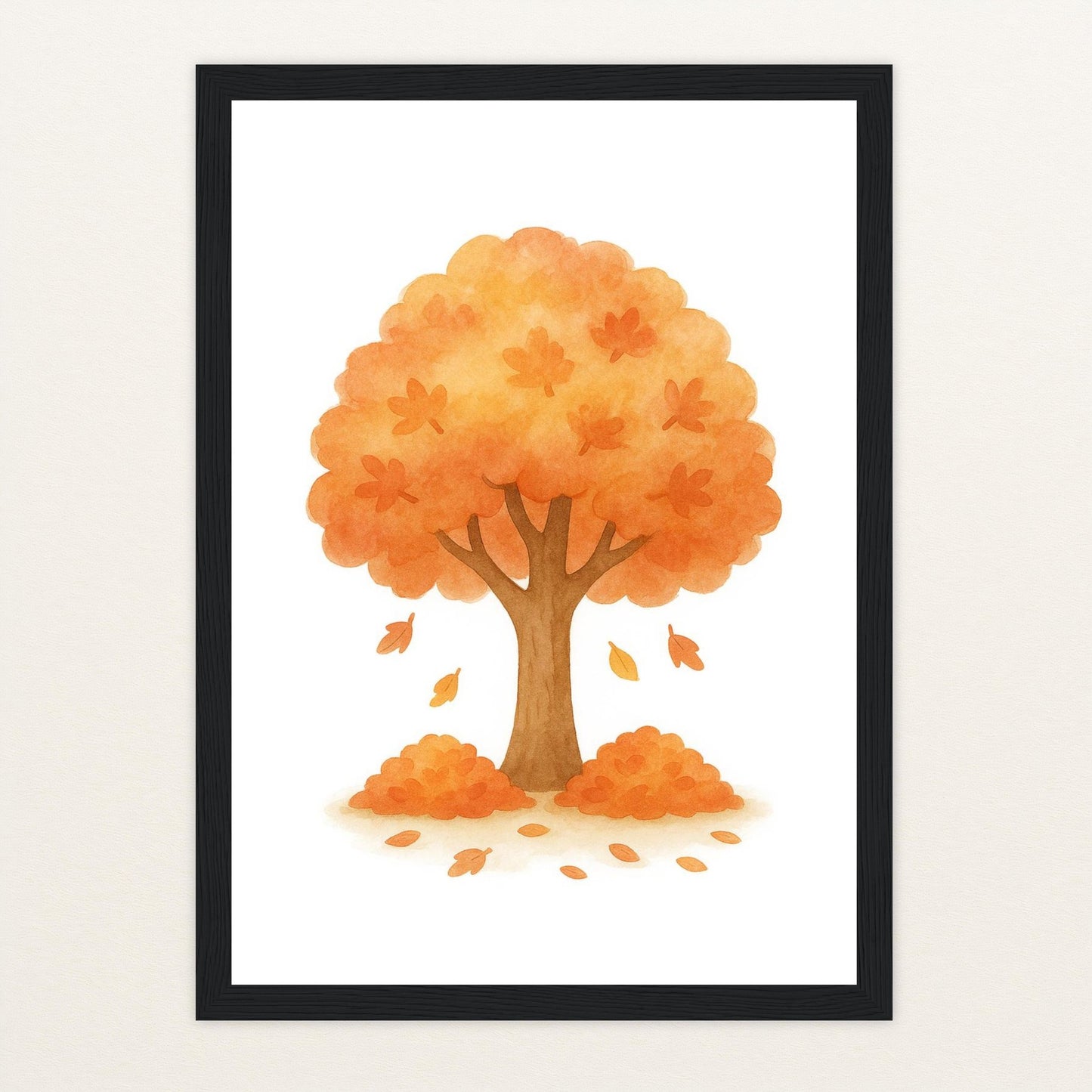 Ahornbaum Poster mit Holzrahmen von tinylearner
