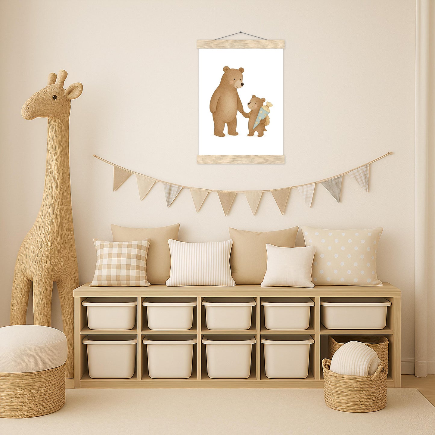 Balu der Bär - Motiv: "Schultüte" Poster mit Leisten von tinylearner