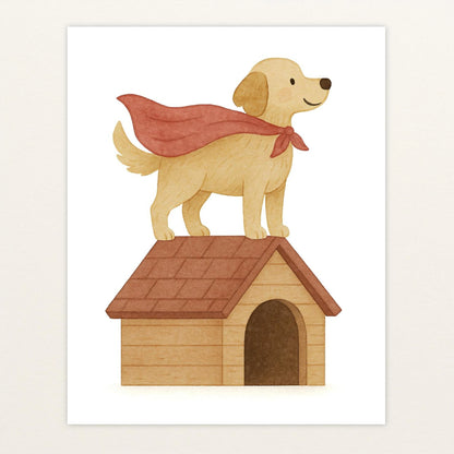 Hugo der Hund - Motiv: "Superheld" Poster von tinylearner