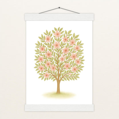 Kirschbaum Poster mit Leisten von tinylearner