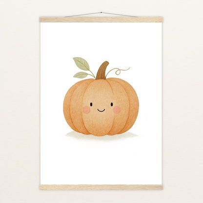 Gemüse: Kürbis Poster mit Leisten von tinylearner