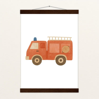 Feuerwehrauto Poster mit Leisten von tinylearner
