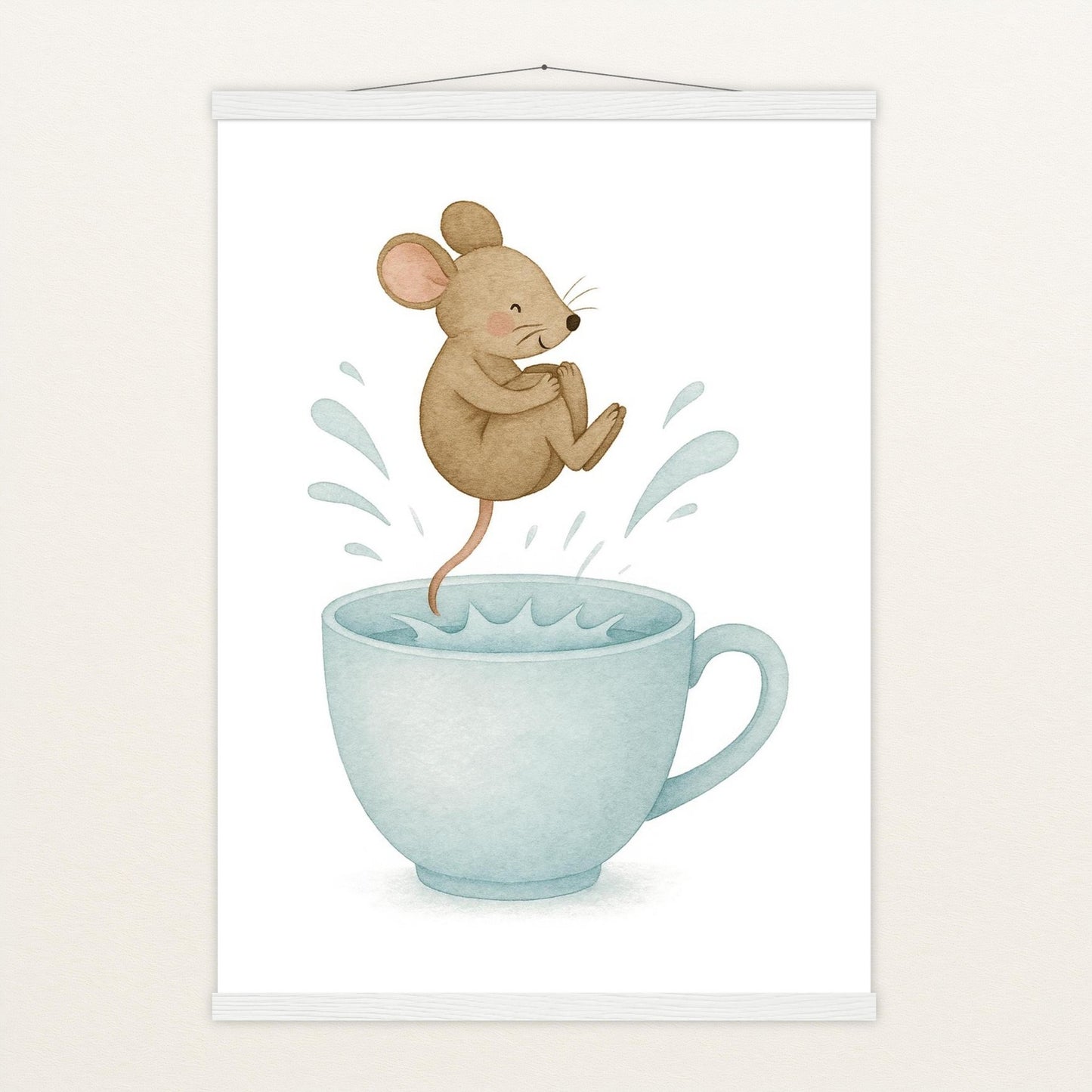 Mimi die Maus - Motiv: "Pool" Poster mit Leisten von tinylearner