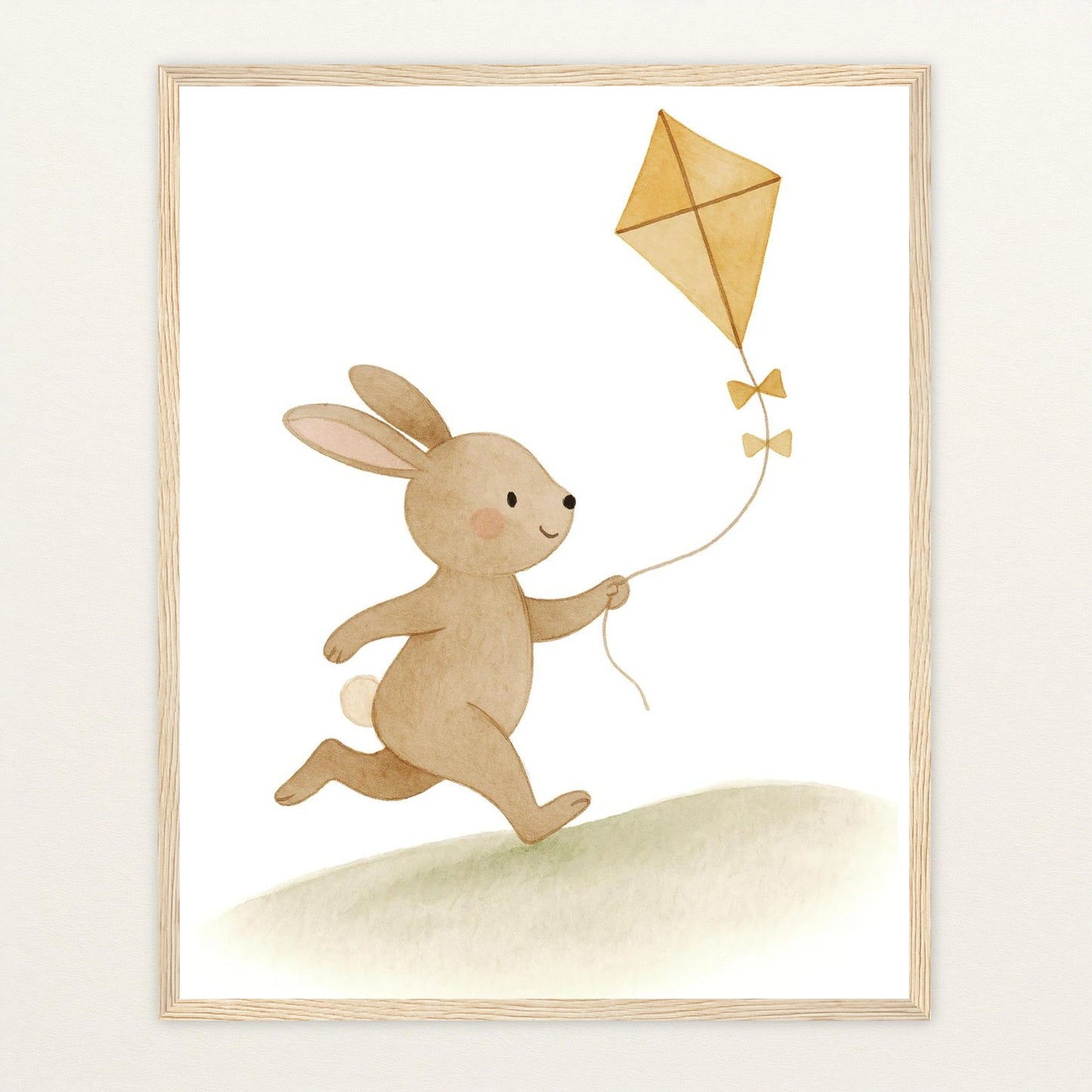 Holly der Hase - Motiv: "Drachen" Poster mit Holzrahmen von tinylearner