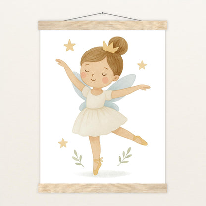 Fina die Fee - Motiv: "Ballett" Poster mit Leisten von tinylearner