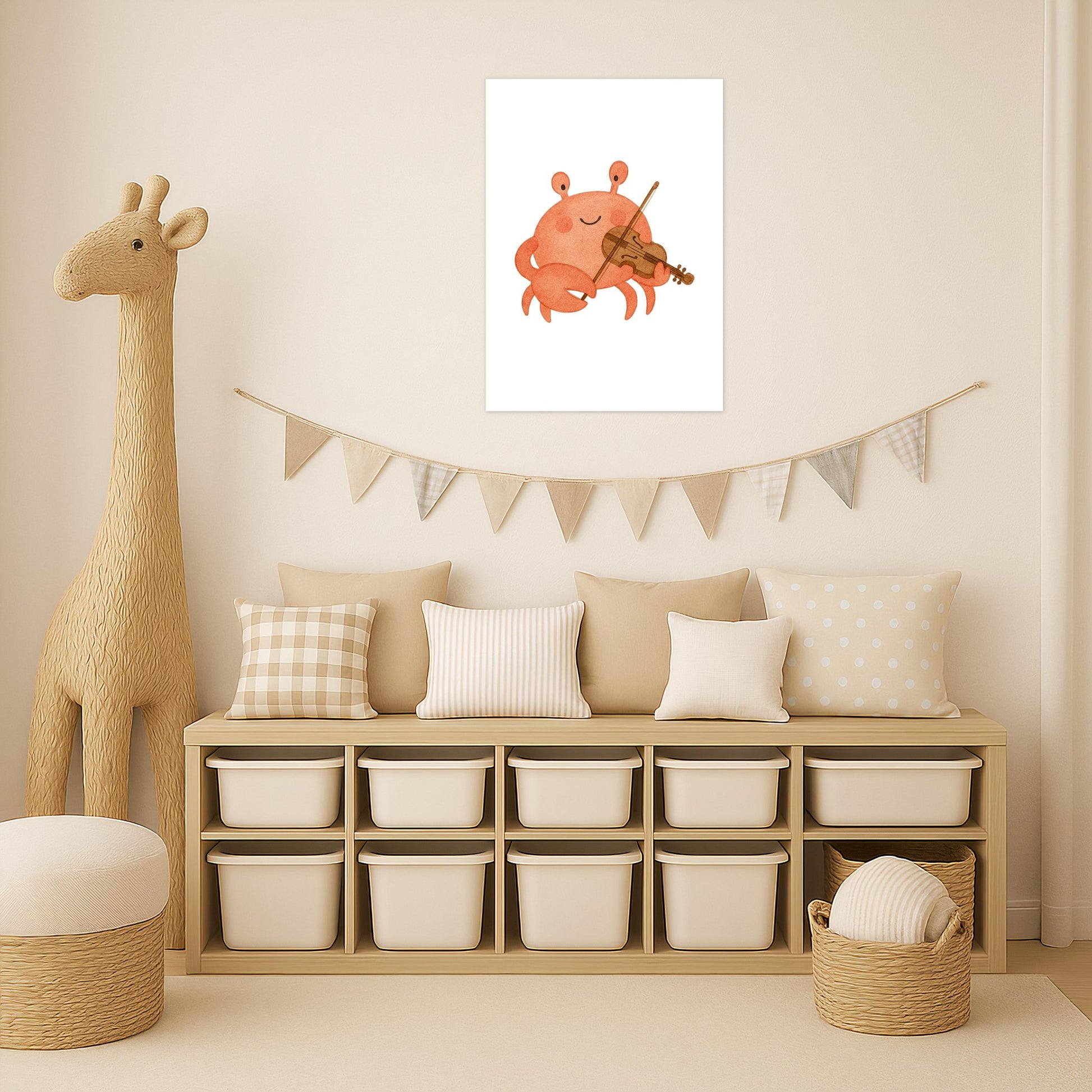 Krabbi der Krebs - Motiv: "Geige" Poster von tinylearner