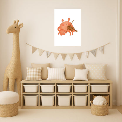 Krabbi der Krebs - Motiv: "Geige" Poster von tinylearner