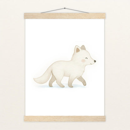 Pino der Polarfuchs Poster mit Leisten von tinylearner