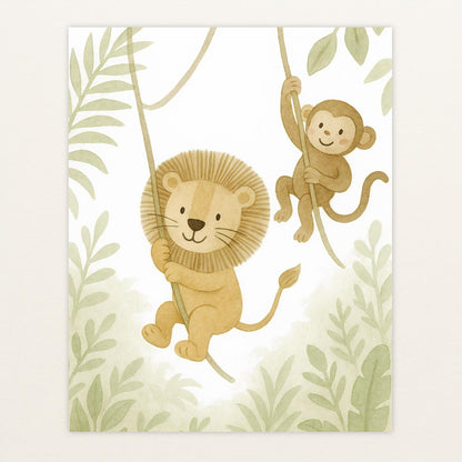 Tierfreunde - Motiv: "Lianen" Poster von tinylearner