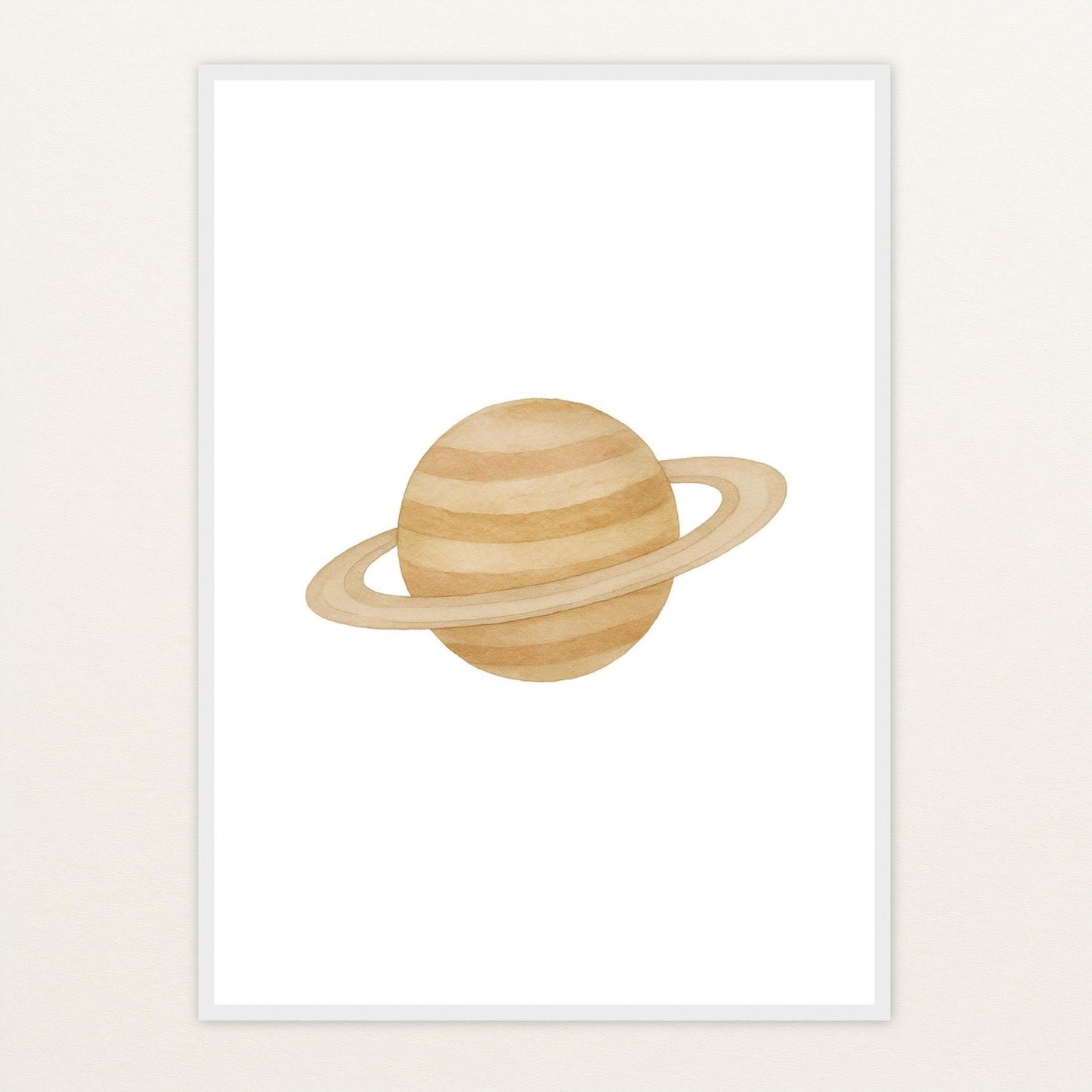 Saturn Poster mit Holzrahmen von tinylearner
