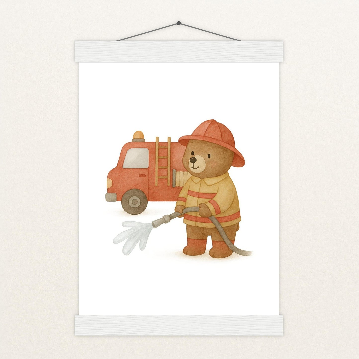 Balu der Bär - Motiv: "Feuerwehr" Poster mit Leisten von tinylearner