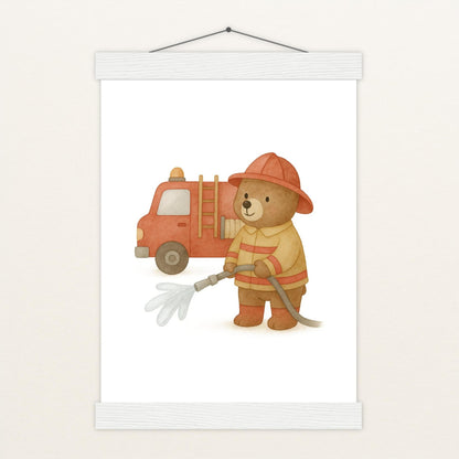 Balu der Bär - Motiv: "Feuerwehr" Poster mit Leisten von tinylearner