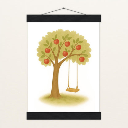 Apfelbaum Poster mit Leisten von tinylearner