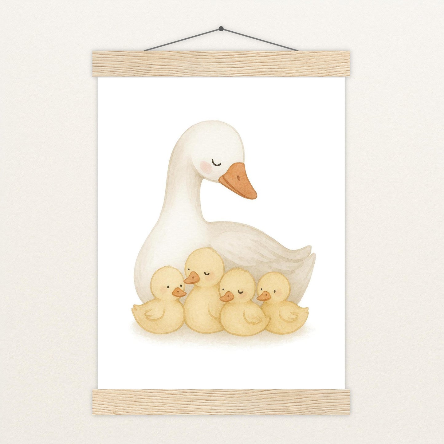 Gusi die Gans - Motiv: "Familie" Poster mit Leisten von tinylearner