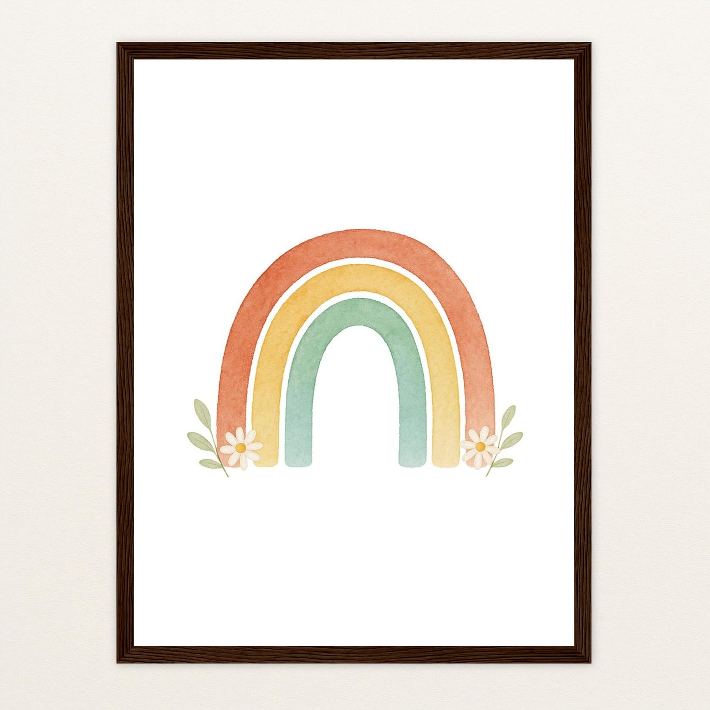 Regenbogen Poster mit Holzrahmen von tinylearner