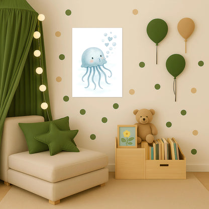 Quinn die Qualle - Motiv: "Luftblasen" Poster von tinylearner