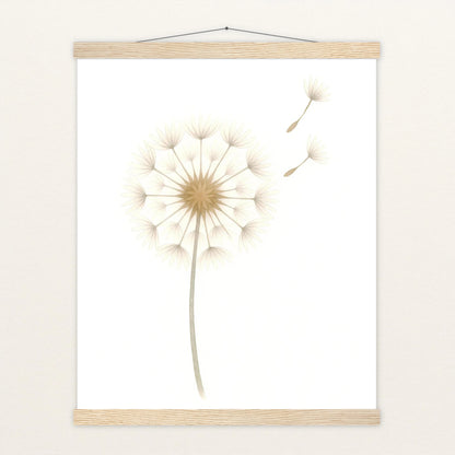 Löwenzahn Poster mit Leisten von tinylearner