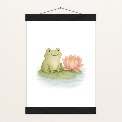 Flocke der Frosch Poster mit Leisten von tinylearner