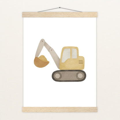 Bagger Poster mit Leisten von tinylearner