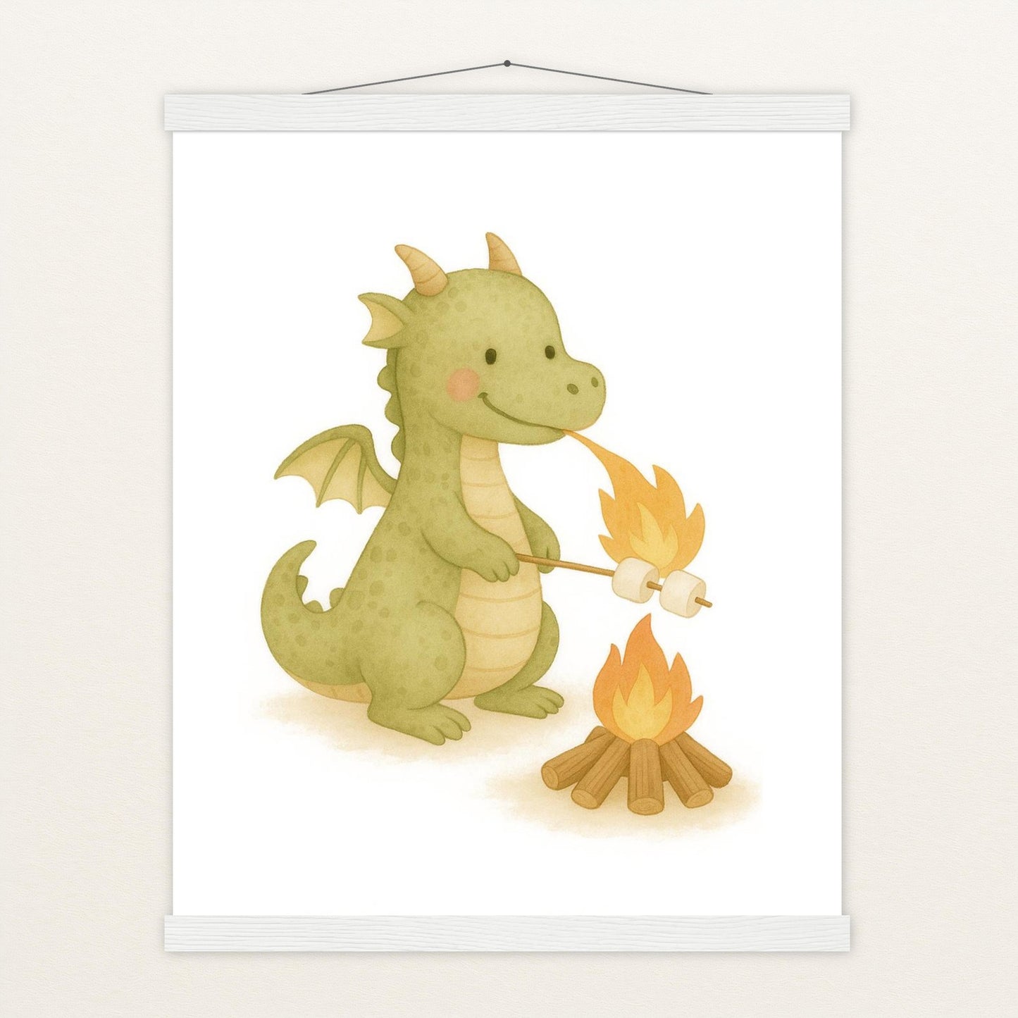 Drax der Drache - Motiv: "Marshmallows" Poster mit Leisten von tinylearner