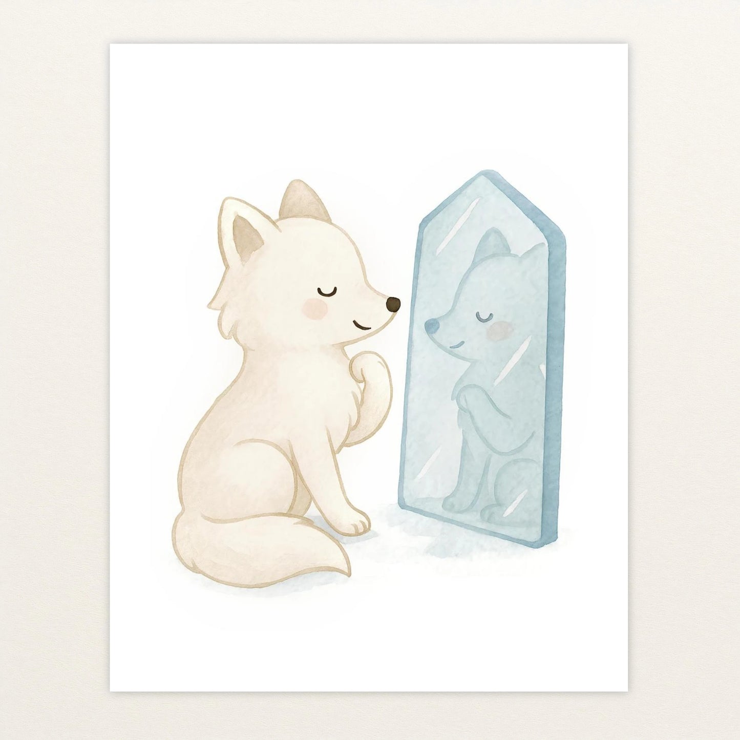 Pino der Polarfuchs - Motiv: "Spiegel" Poster von tinylearner