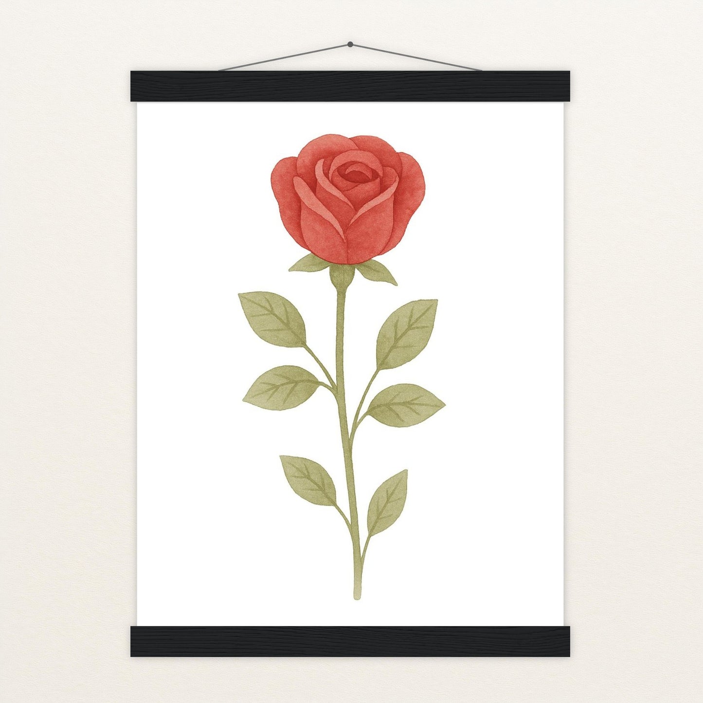 Rose Poster mit Leisten von tinylearner