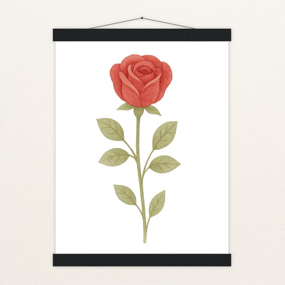 Rose Poster mit Leisten von tinylearner