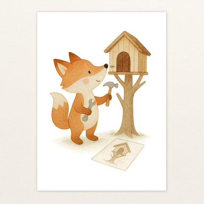 Finnegan der Fuchs - Motiv: "Baumhaus" Poster von tinylearner