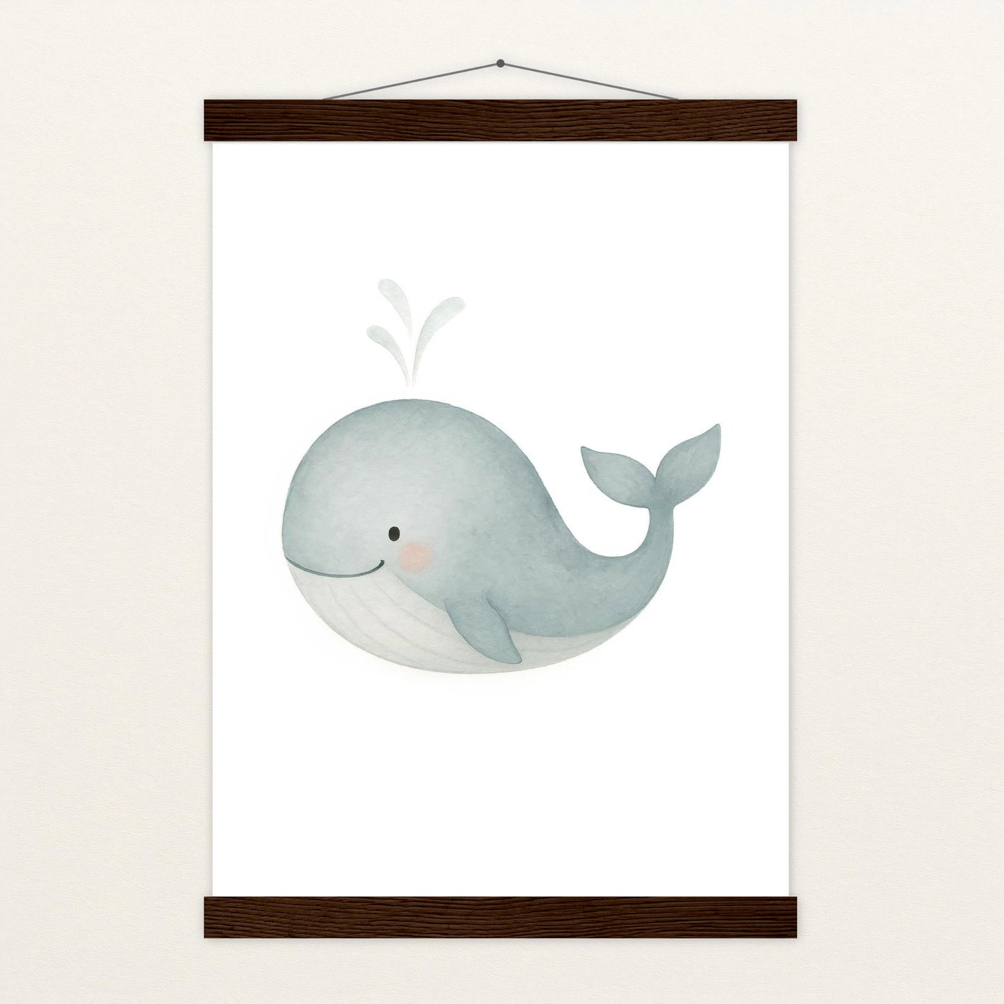 Willi der Wal Poster mit Leisten von tinylearner