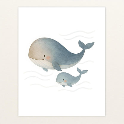Willi der Wal - Motiv: "Familie" Poster von tinylearner