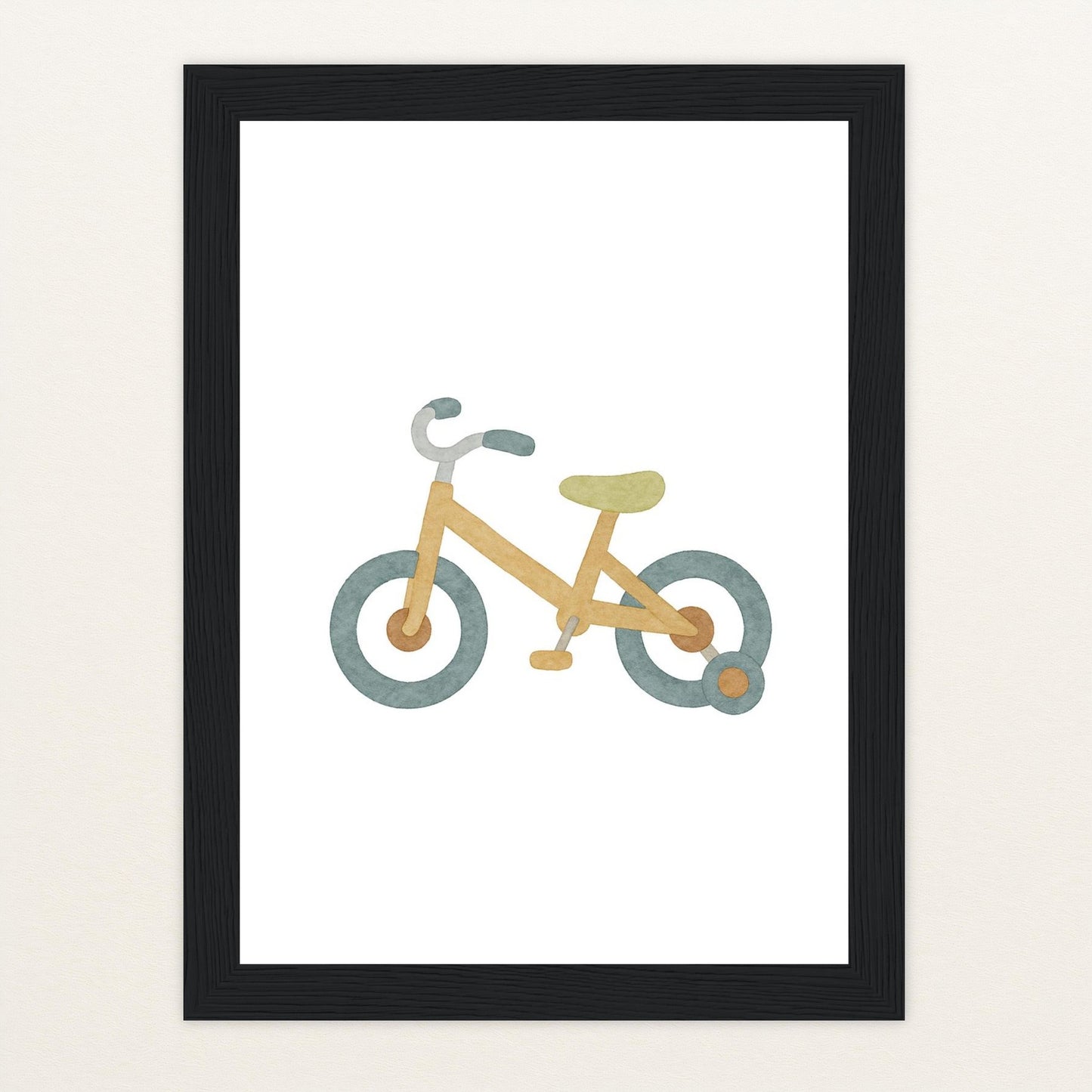 Fahrrad Poster mit Holzrahmen von tinylearner