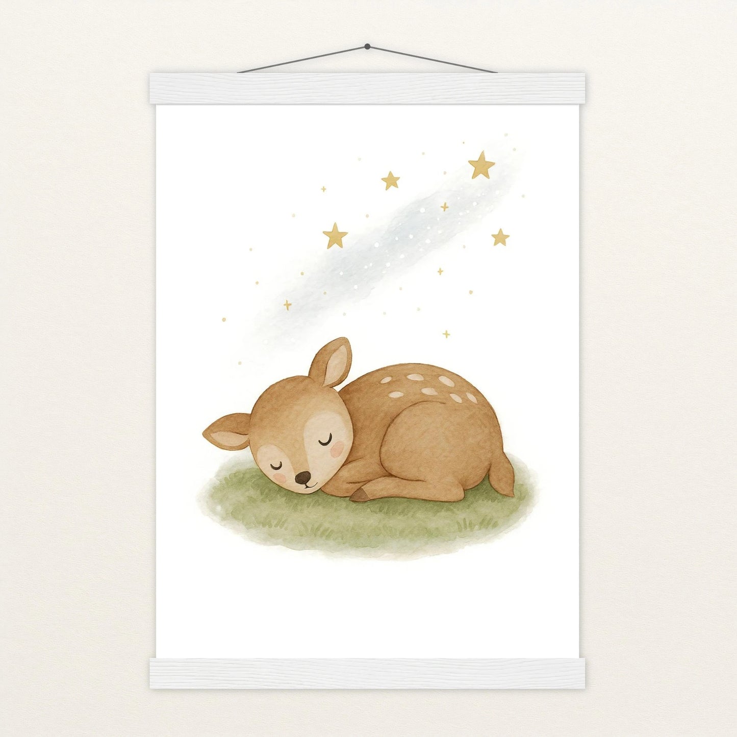 Ria das Reh - Motiv: "Schlafend" Poster mit Leisten von tinylearner