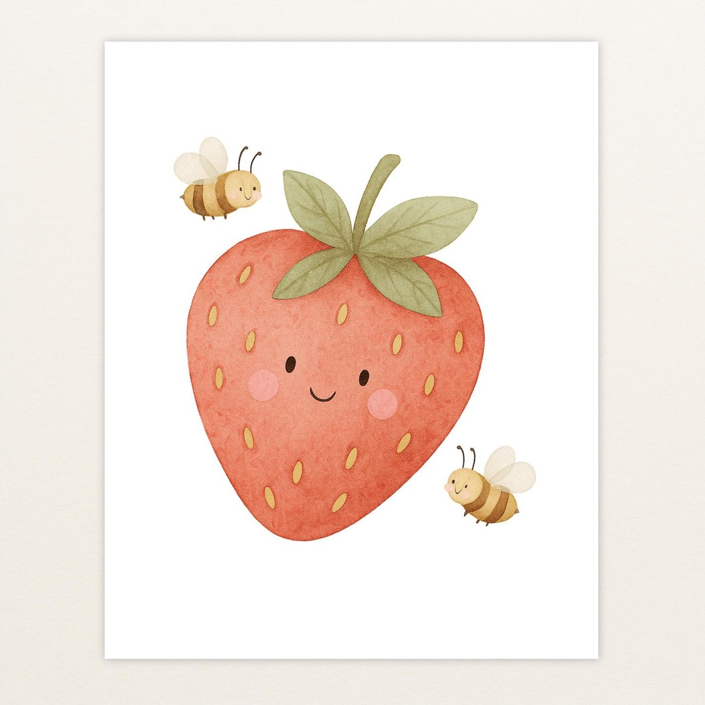 Obst: Erdbeere Poster von tinylearner