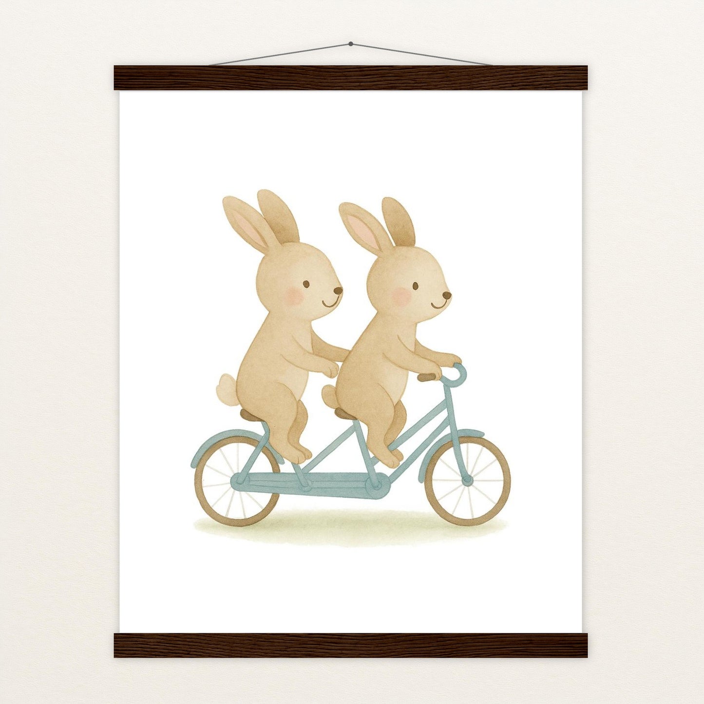 Holly der Hase - Motiv: "Tandem" Poster mit Leisten von tinylearner