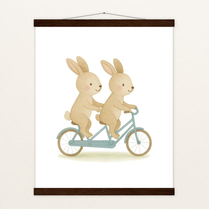 Holly der Hase - Motiv: "Tandem" Poster mit Leisten von tinylearner