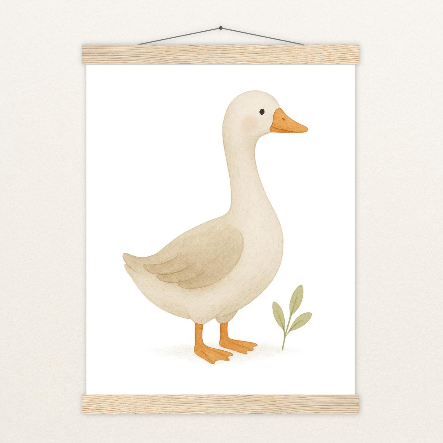 Gusi die Gans Poster mit Leisten von tinylearner