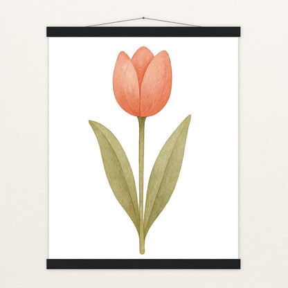 Tulpe Poster mit Leisten von tinylearner