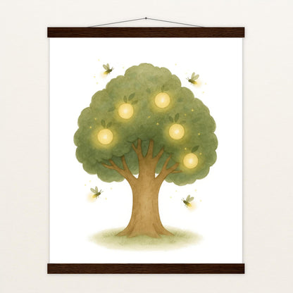 Leuchtbaum Poster mit Leisten von tinylearner