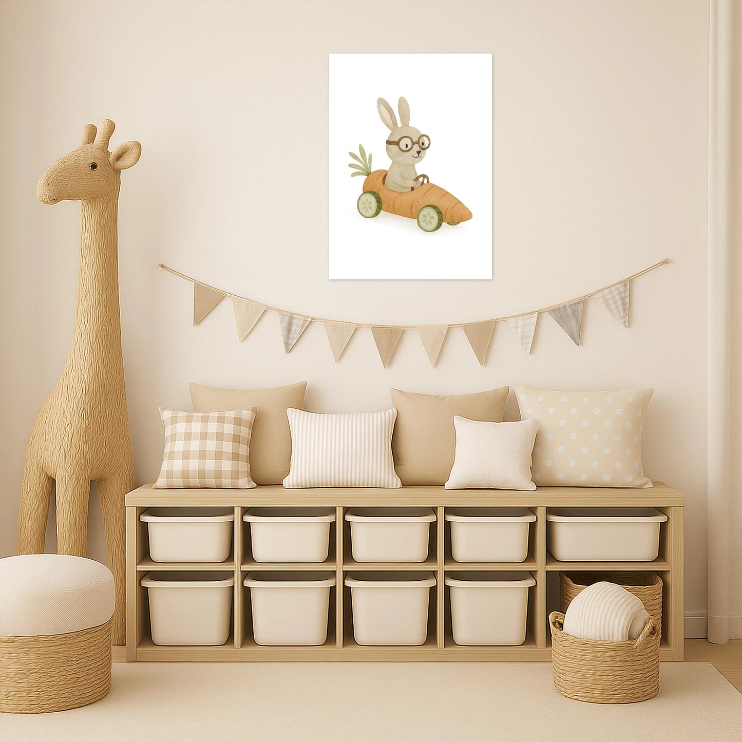 Holly der Hase - Motiv: "Rennmöhre" Poster von tinylearner