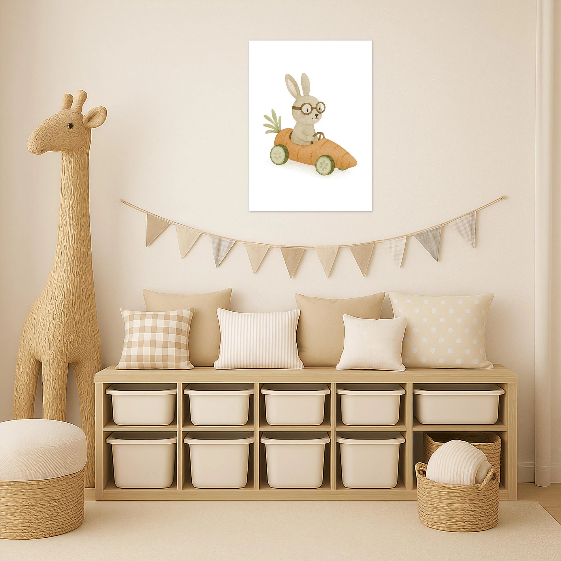 Holly der Hase - Motiv: "Rennmöhre" Poster von tinylearner