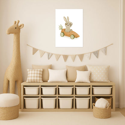 Holly der Hase - Motiv: "Rennmöhre" Poster von tinylearner