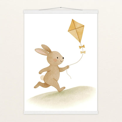 Holly der Hase - Motiv: "Drachen" Poster mit Leisten von tinylearner