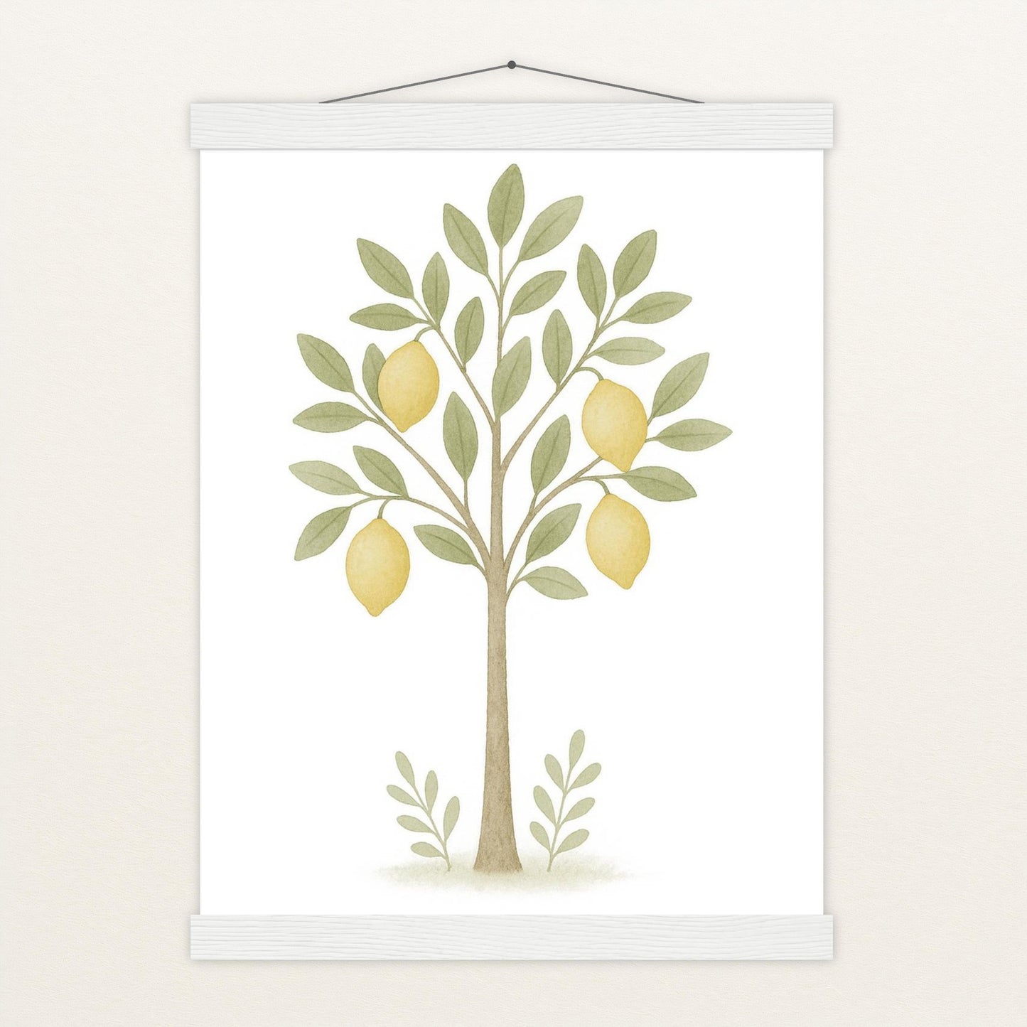 Zitronenbaum Poster mit Leisten von tinylearner