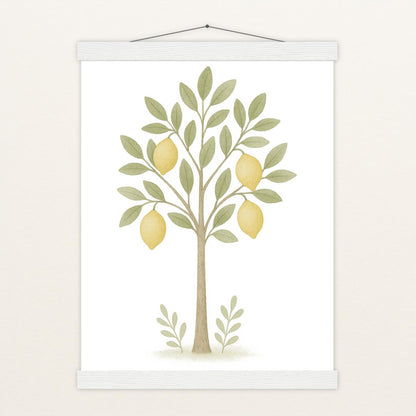 Zitronenbaum Poster mit Leisten von tinylearner